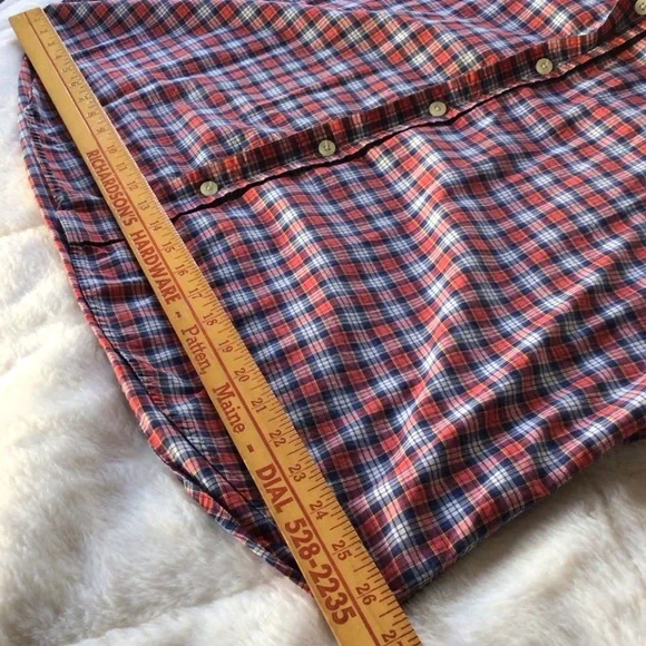 Barbour Men's Plaid Shirt in Red and Blue - Picture 9 of 14